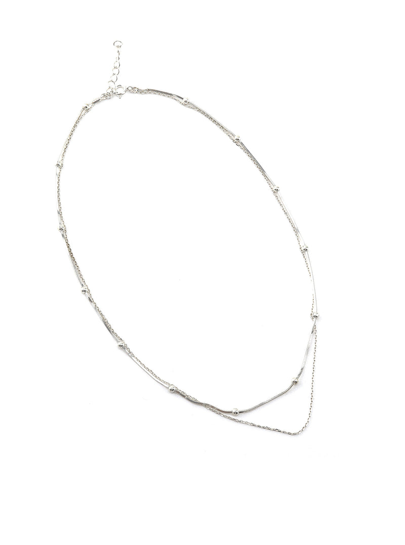 KIRA SILVER NECKLACE - Simplique Mode